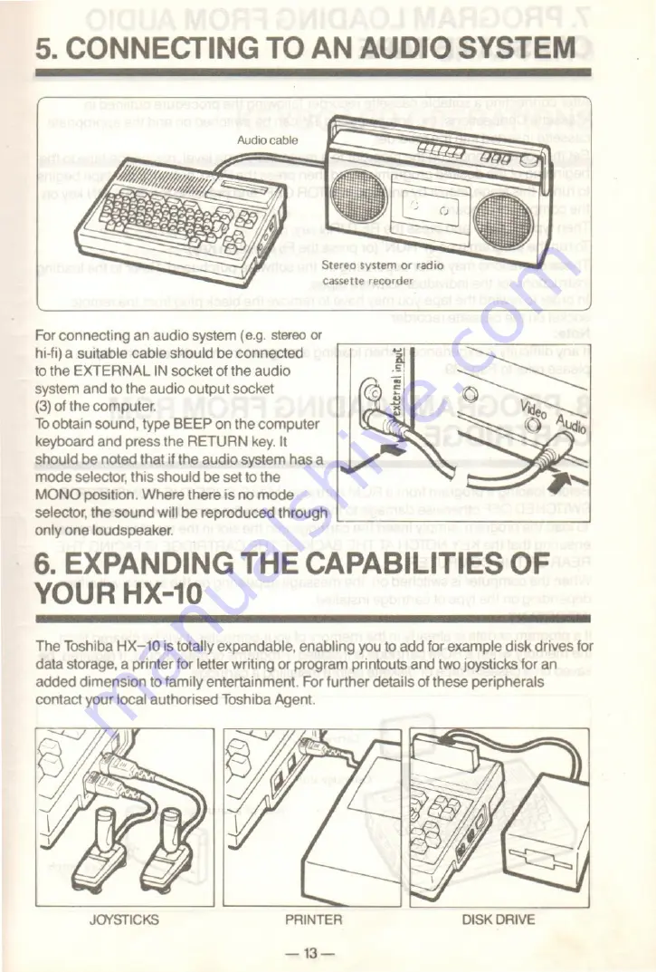 Toshiba HX-10 Owner'S Manual Download Page 15