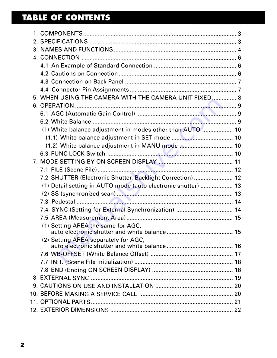 Toshiba IK-CU43A Instruction Manual Download Page 2