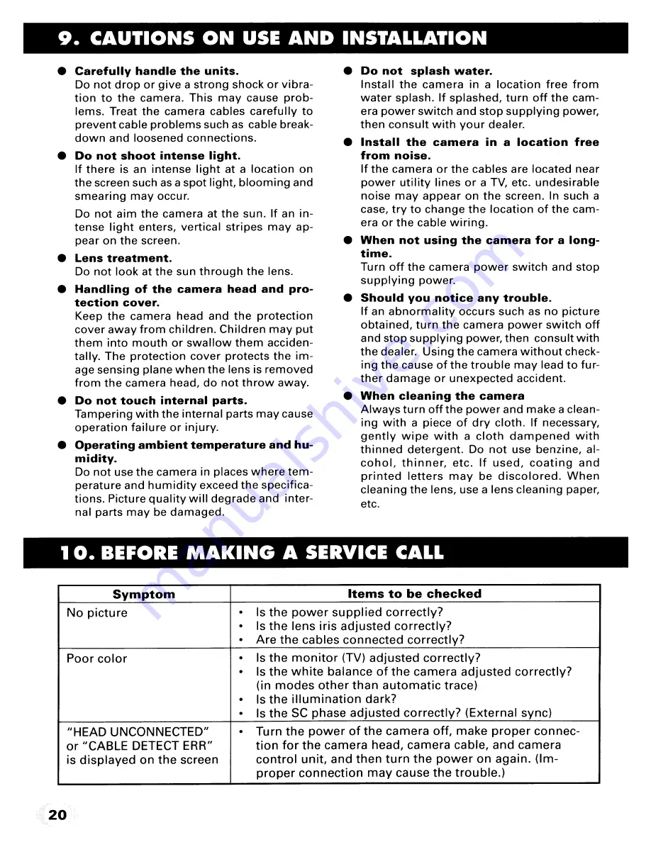 Toshiba IK-CU43A Instruction Manual Download Page 20