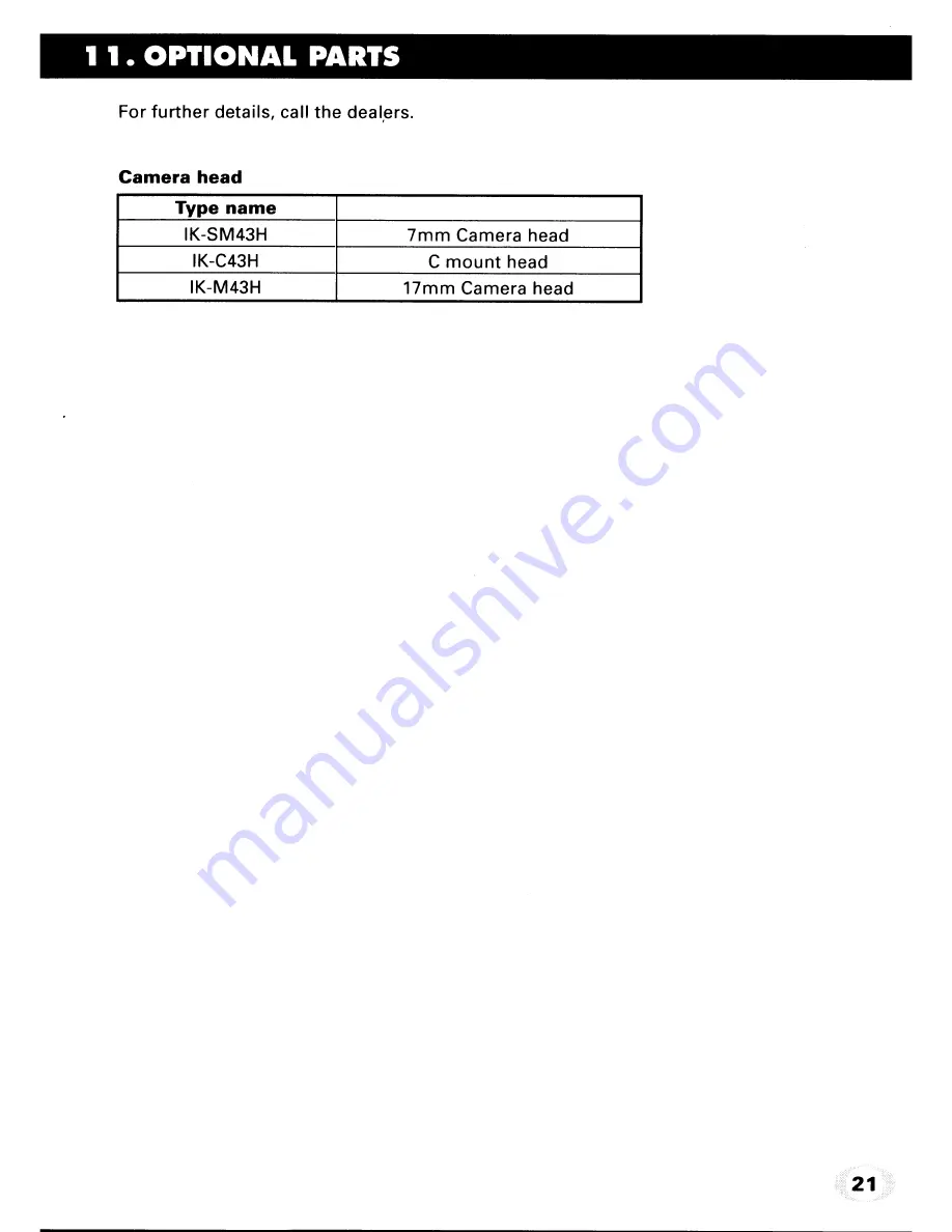 Toshiba IK-CU43A Instruction Manual Download Page 21