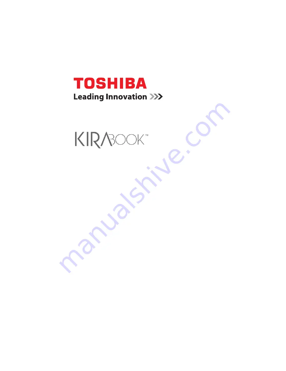 Toshiba KIRABOOK U930 Скачать руководство пользователя страница 1