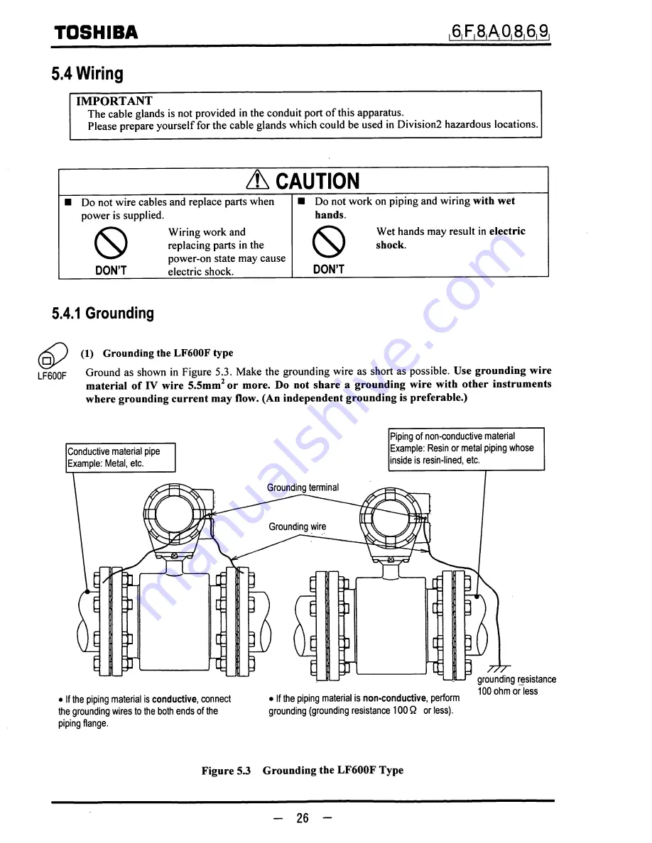 Toshiba LF600F Instruction Manual Download Page 27