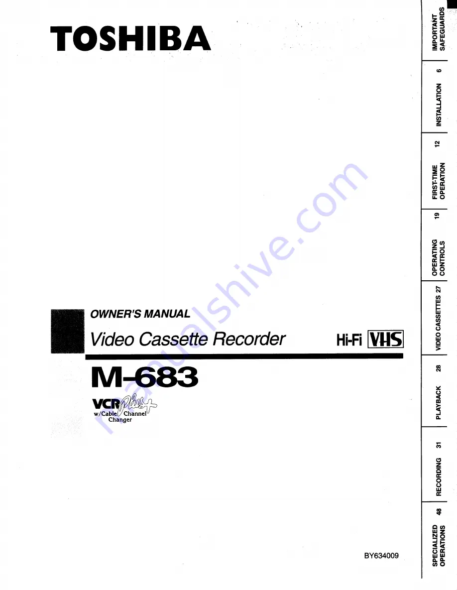 Toshiba M-683 Скачать руководство пользователя страница 1