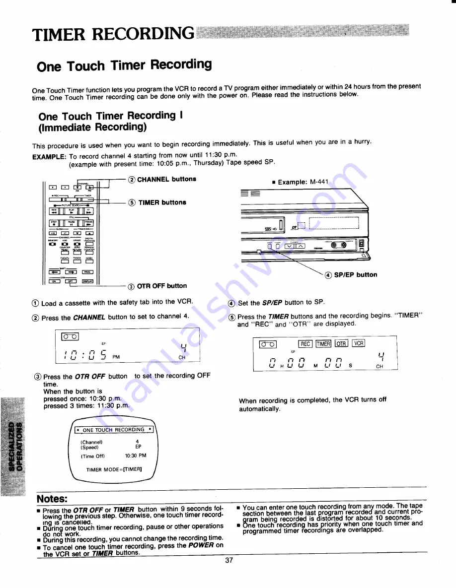 Toshiba M421 Owner'S Manual Download Page 38