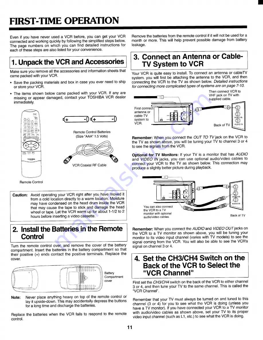 Toshiba M461 Owner'S Manual Download Page 12