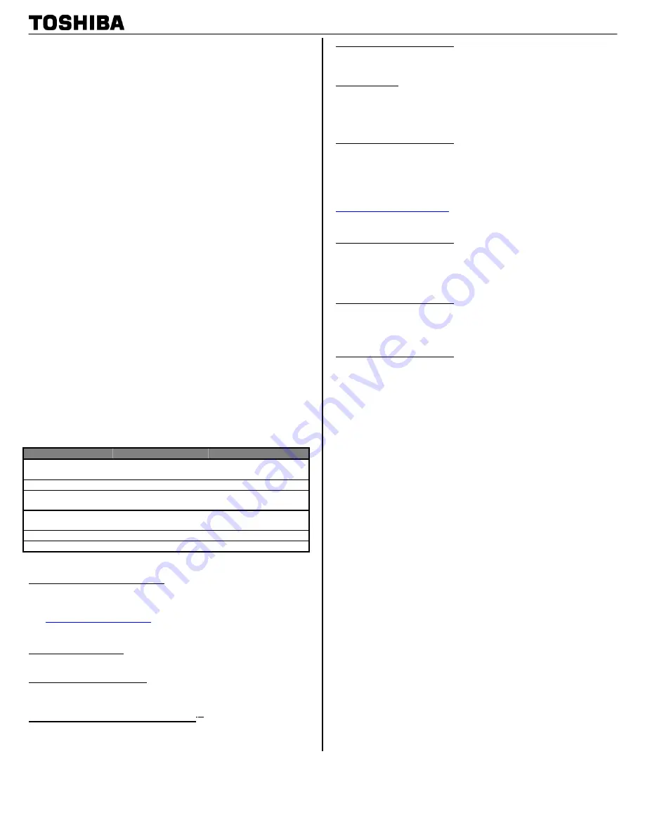 Toshiba M55-S1001 Specifications Download Page 2