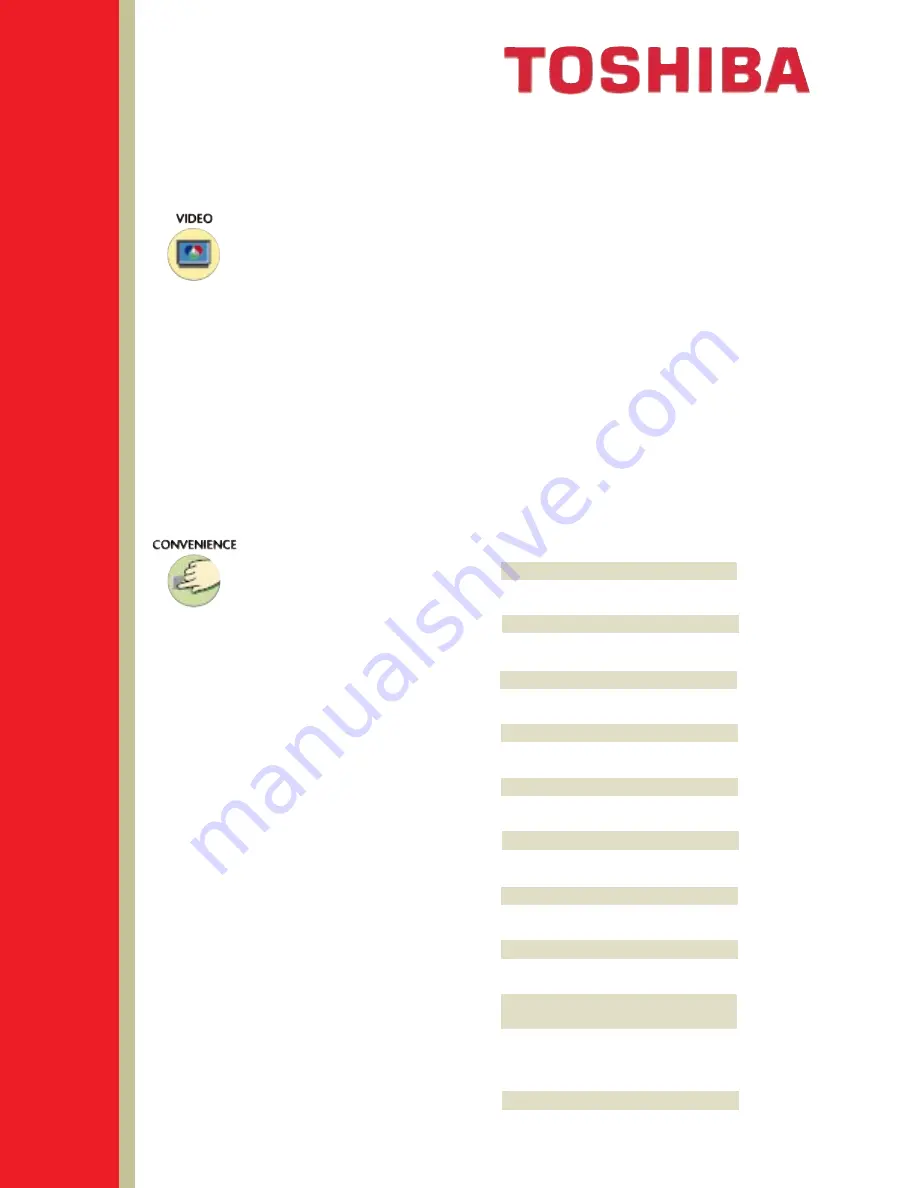 Toshiba MV 13DM2 Specifications Download Page 2