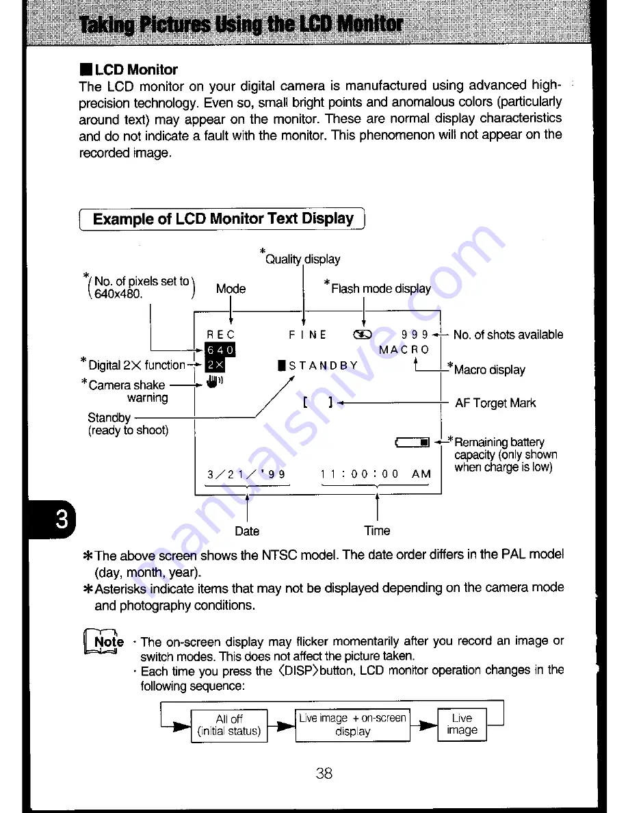 Toshiba PDR-M3 Owner'S Manual Download Page 38