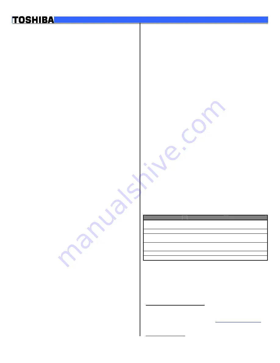 Toshiba Portege M400-ST4001 Series Specifications Download Page 2