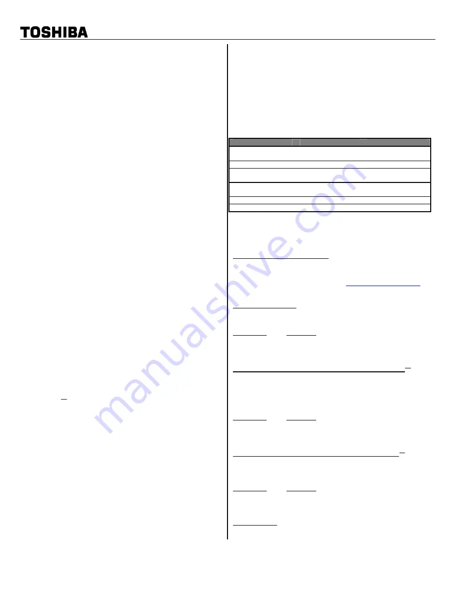 Toshiba Portege M700-S7008X Specifications Download Page 2