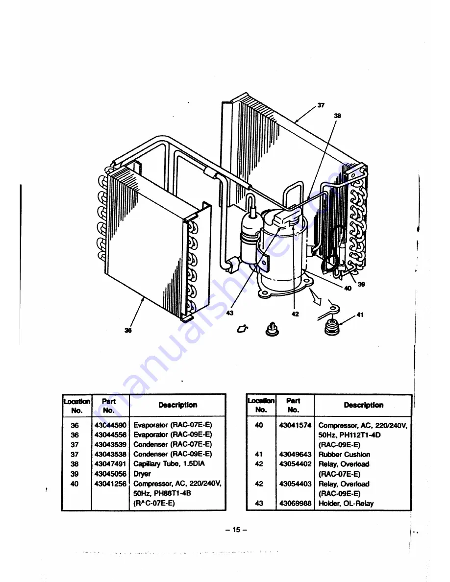 Toshiba RAC-07E-E Скачать руководство пользователя страница 15