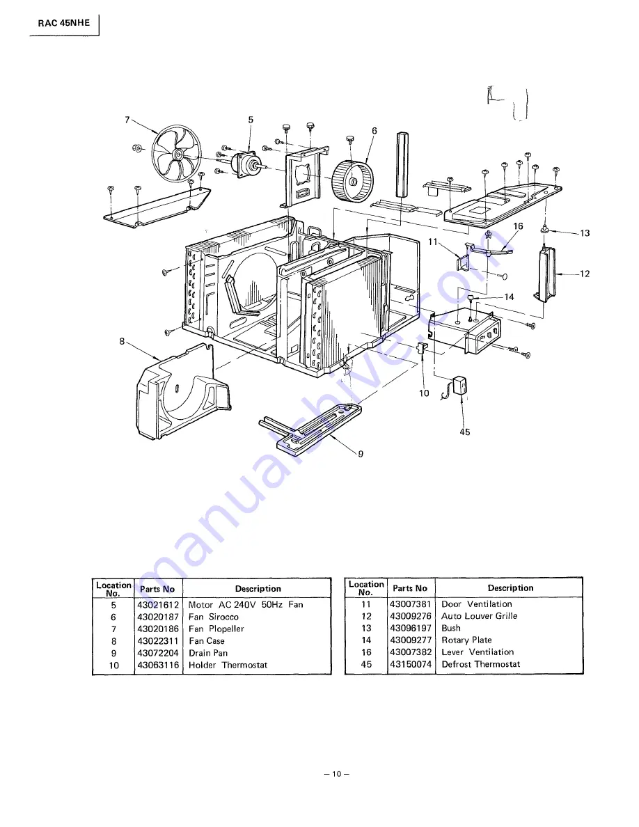 Toshiba RAC-45NHE Скачать руководство пользователя страница 10