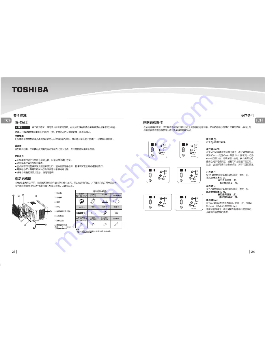 Toshiba RAC-H07B Скачать руководство пользователя страница 13