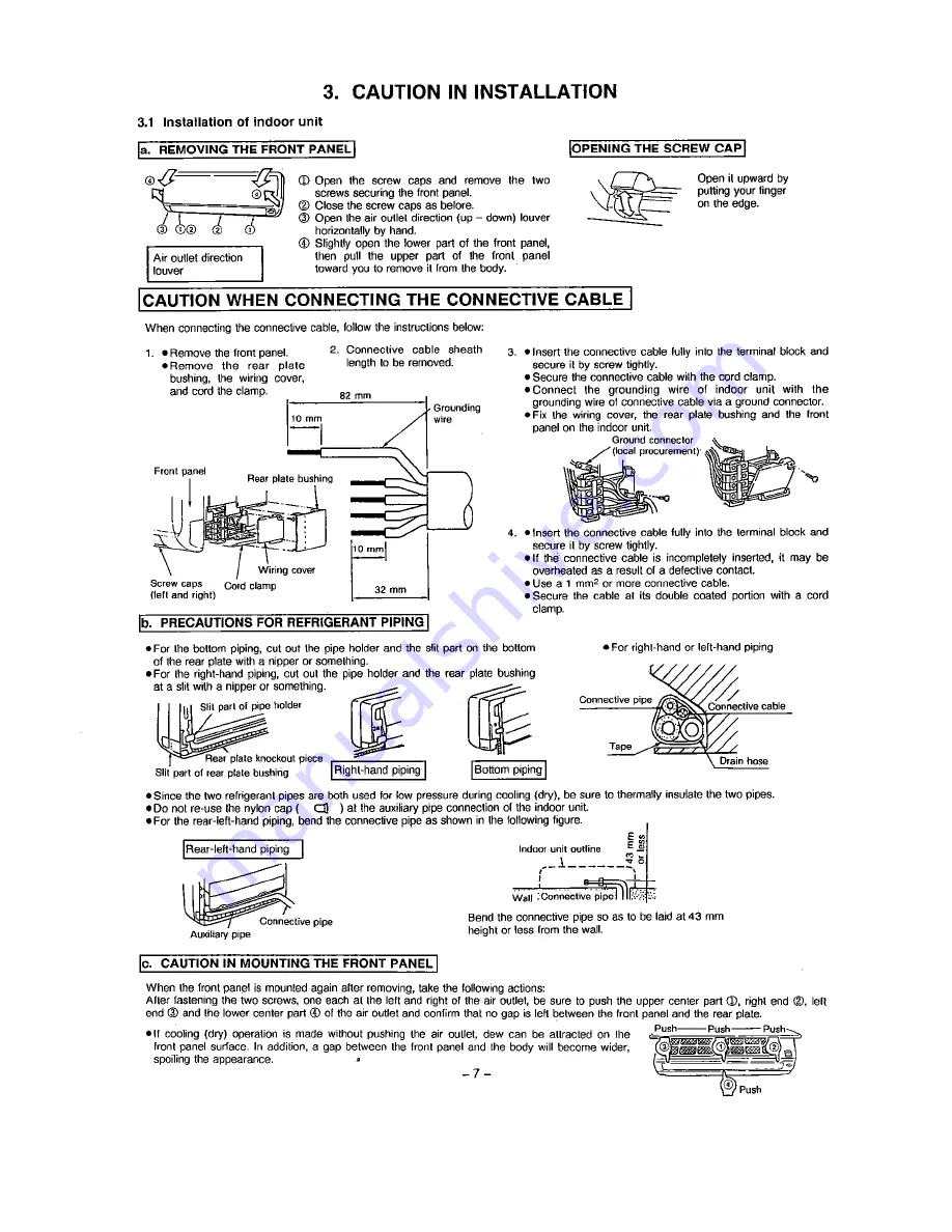 Toshiba RAS-07UAH Скачать руководство пользователя страница 7