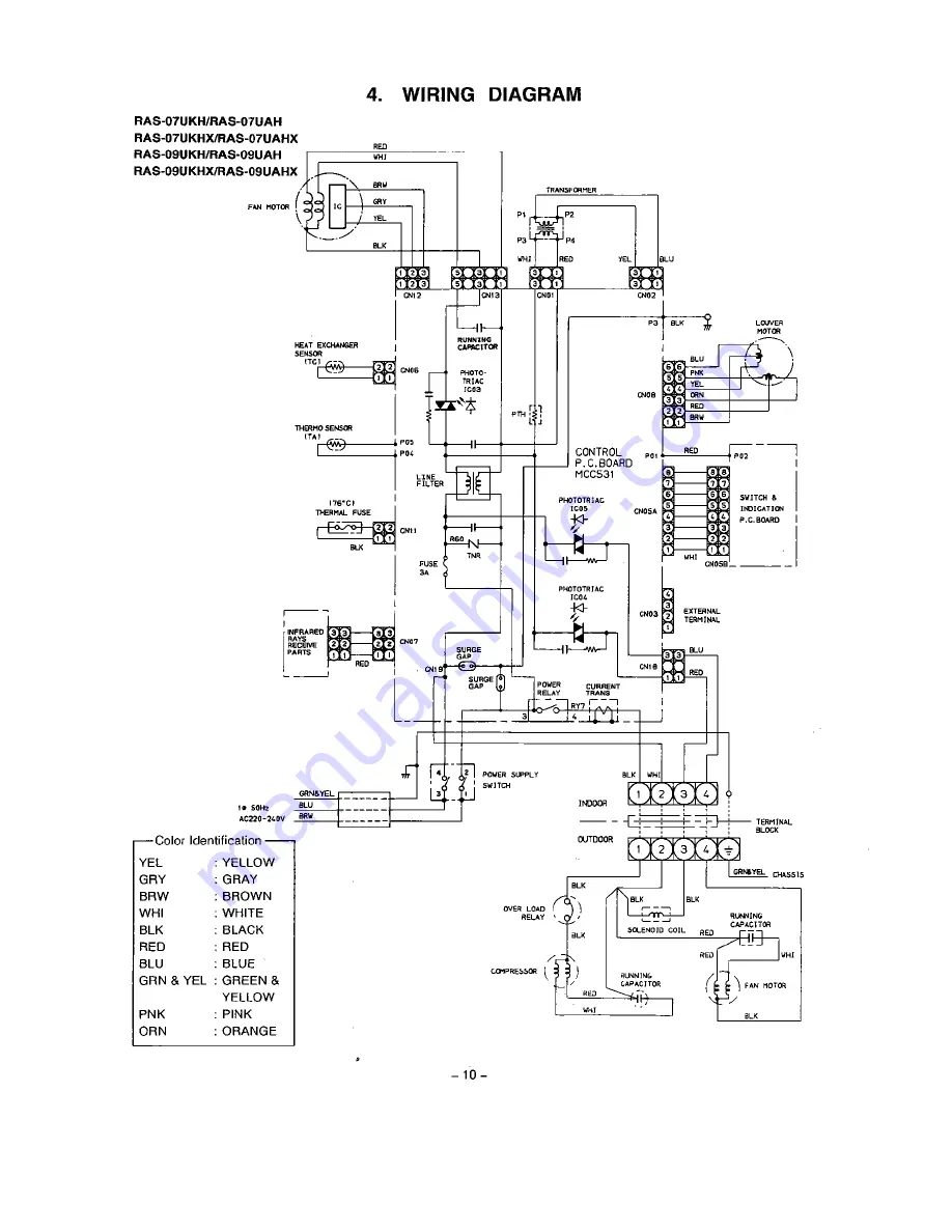 Toshiba RAS-07UAH Скачать руководство пользователя страница 10