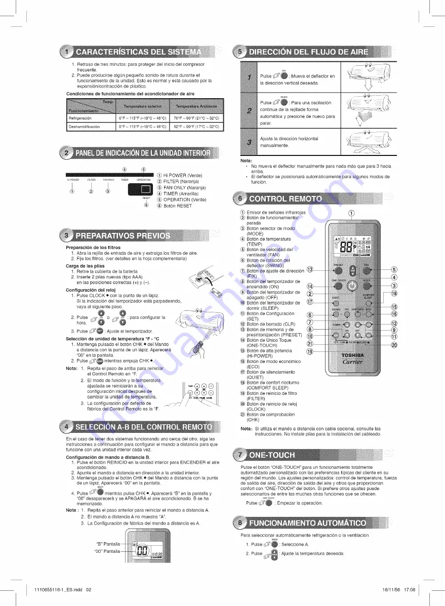 Toshiba RAS 09EACV Series Owner'S Manual Download Page 6