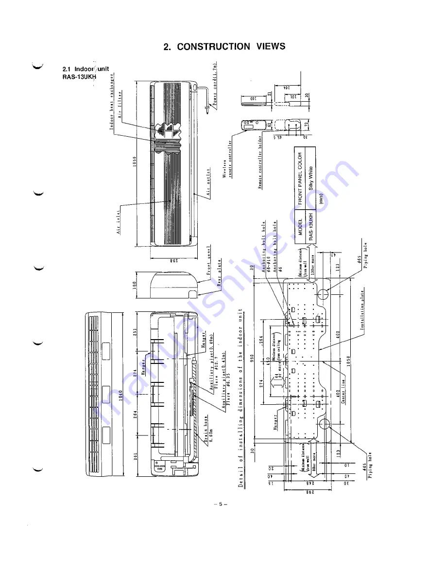 Toshiba RAS-13UKH/UAH Manual Download Page 5