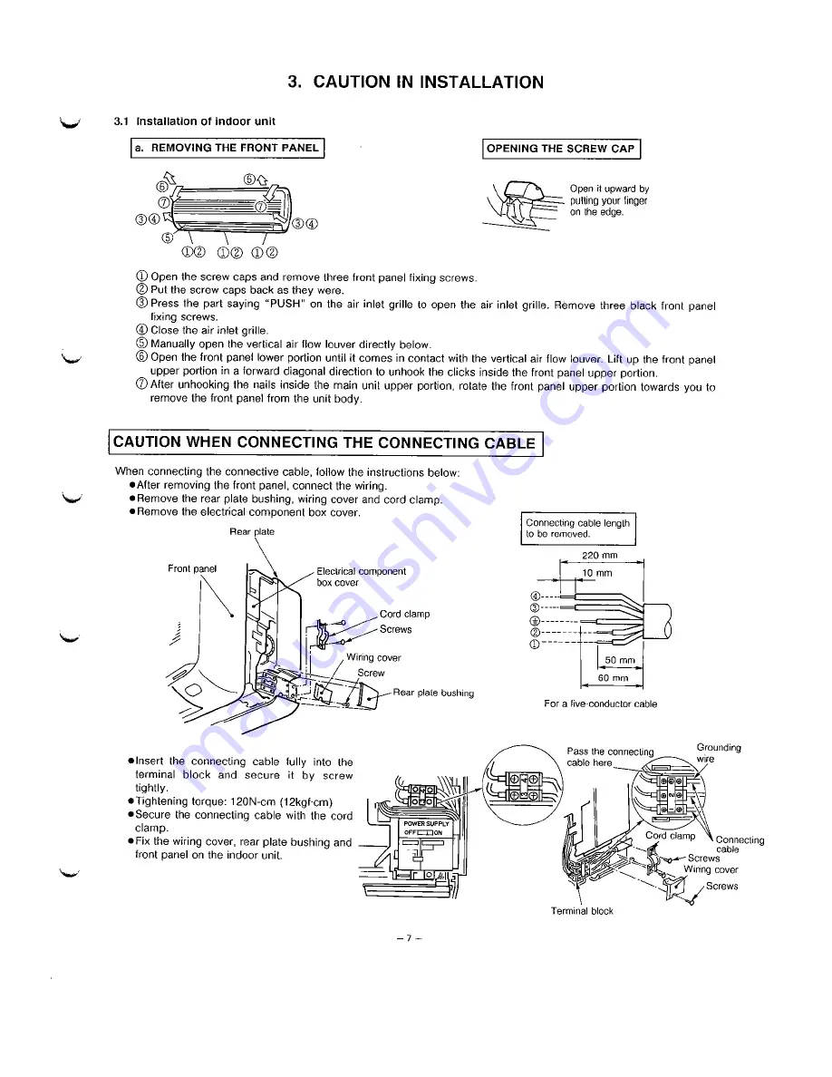 Toshiba RAS-13UKH/UAH Manual Download Page 7