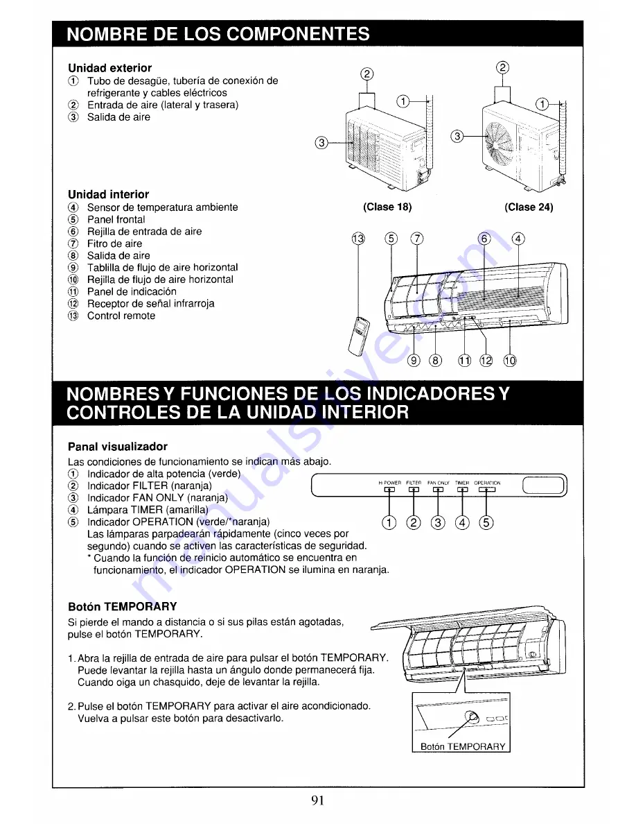 Toshiba RAS-18UA-E Owner'S Manual Download Page 94