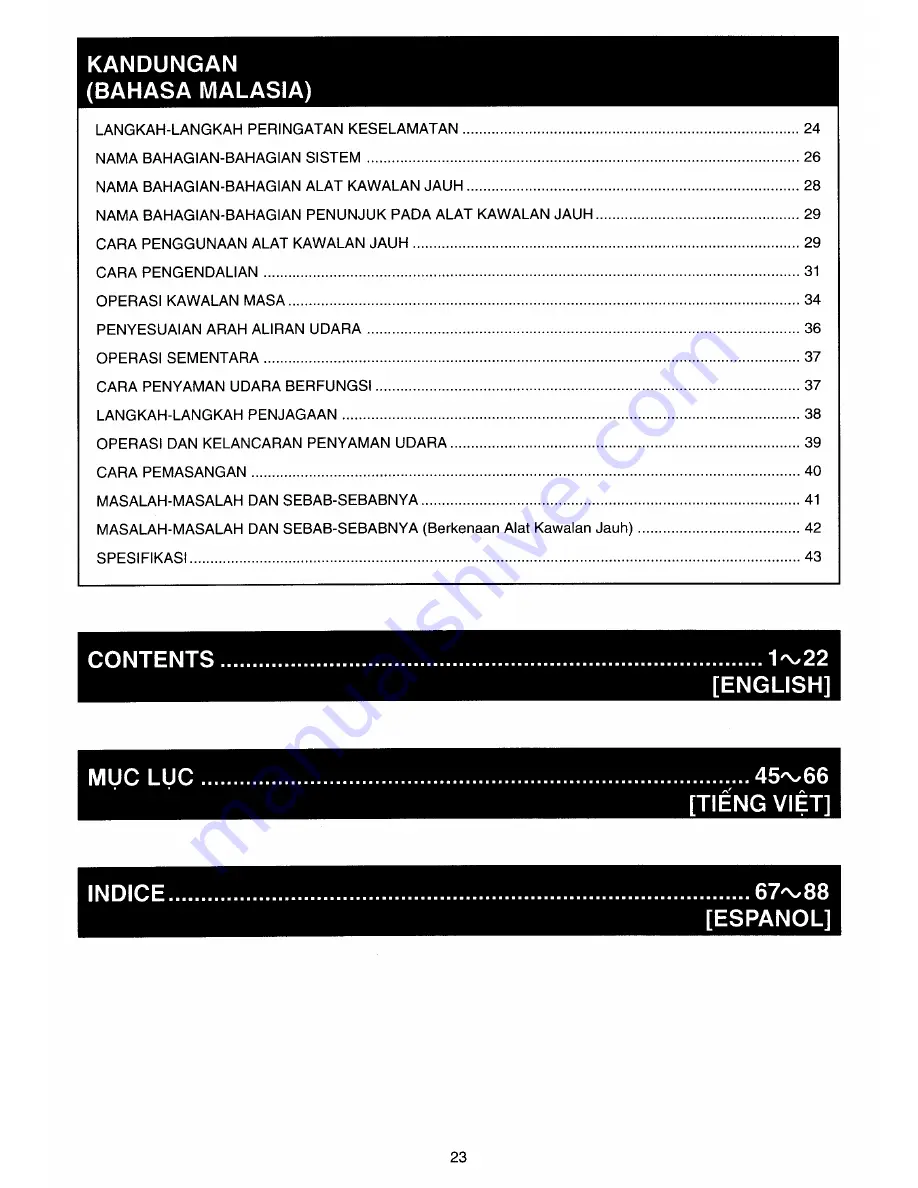 Toshiba RAS-24BAX Скачать руководство пользователя страница 23