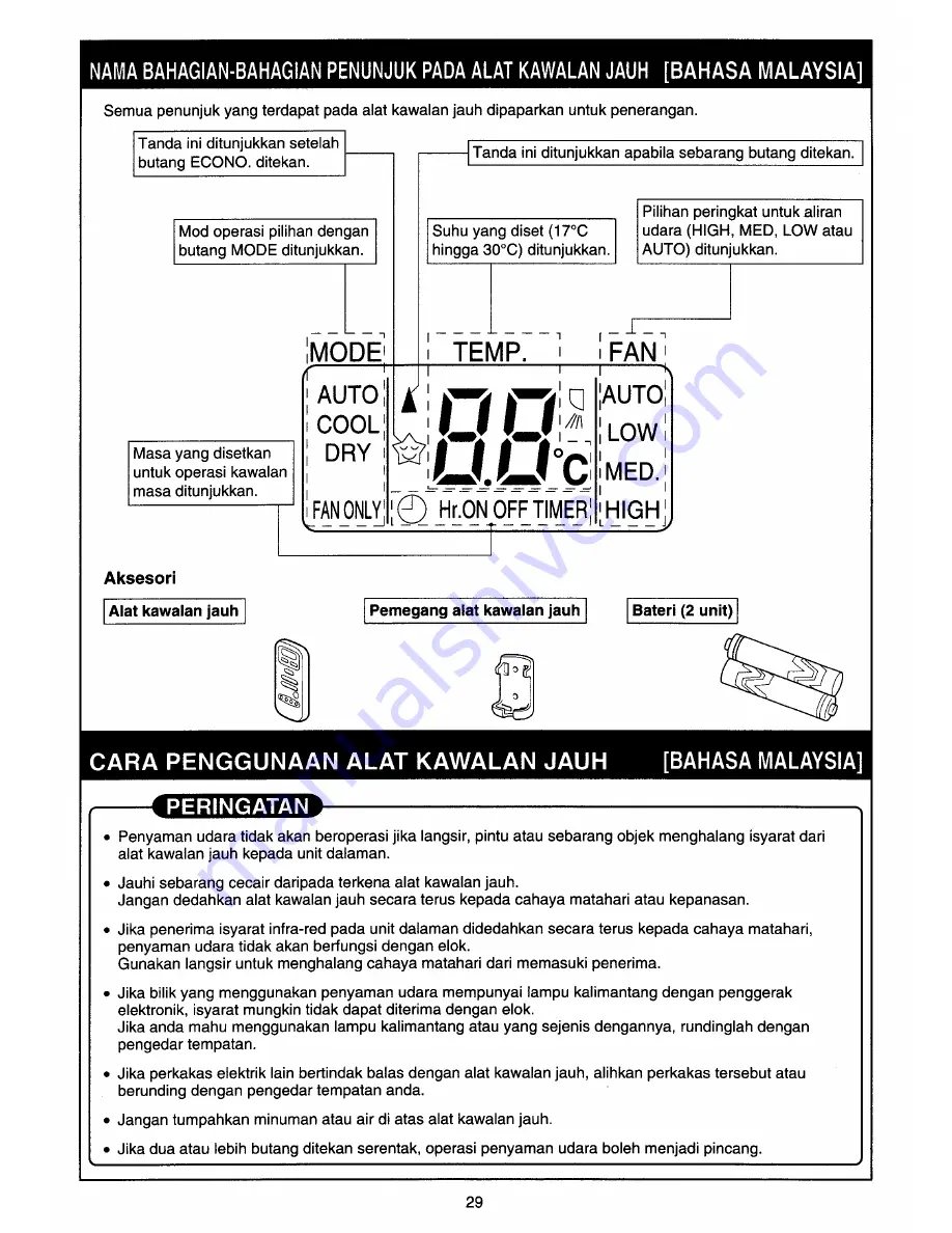 Toshiba RAS-24BAX Скачать руководство пользователя страница 29