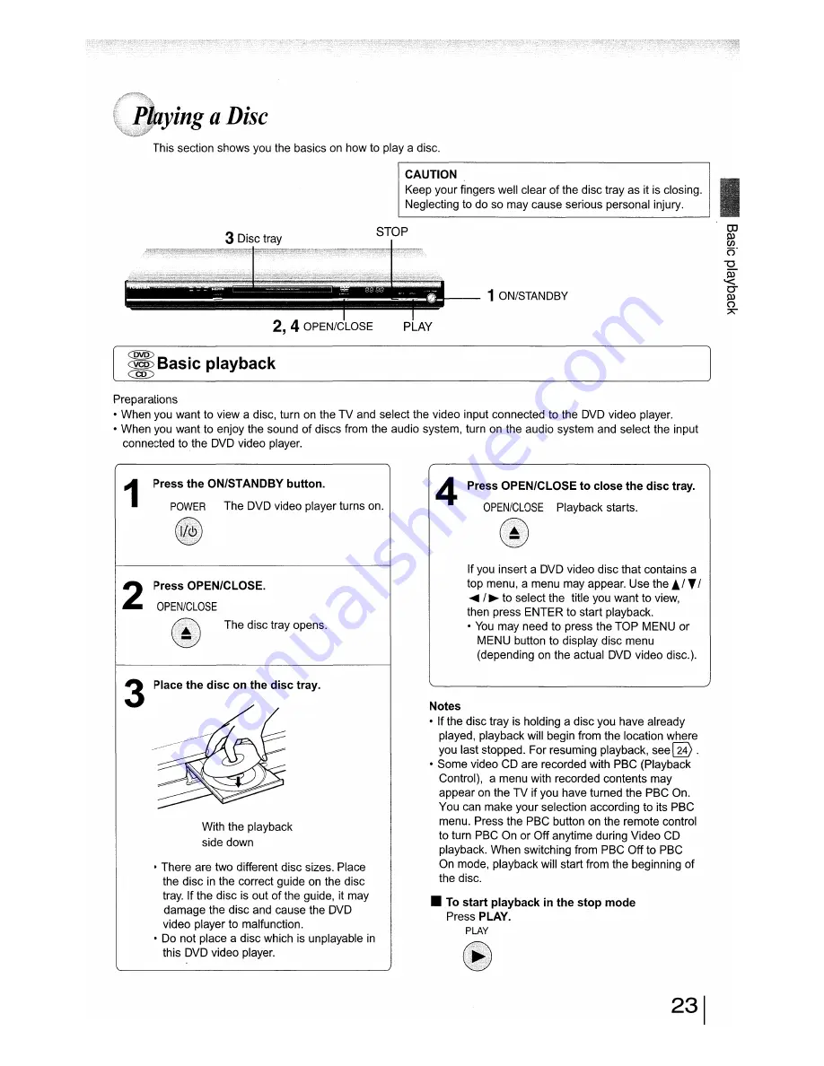 Toshiba SD-5000KC Owner'S Manual Download Page 23