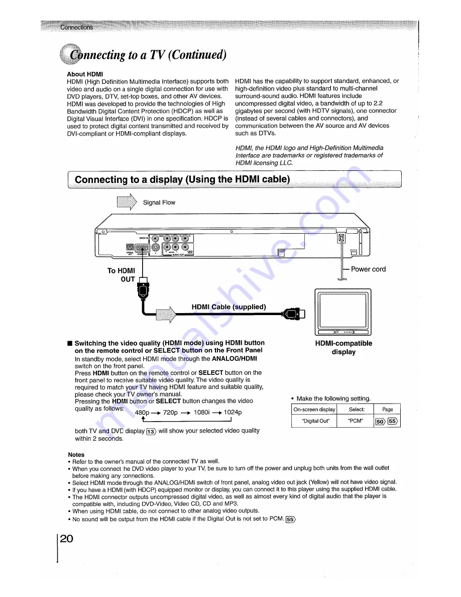 Toshiba SD-5970SC Owner'S Manual Download Page 20