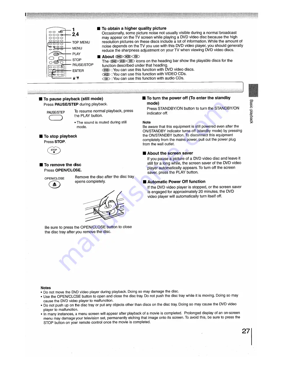 Toshiba SD-5970SC Owner'S Manual Download Page 27