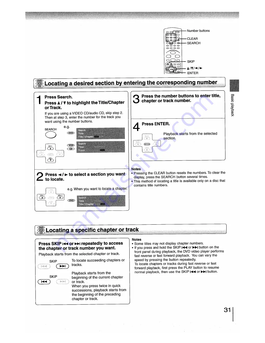 Toshiba SD-5970SC Owner'S Manual Download Page 31