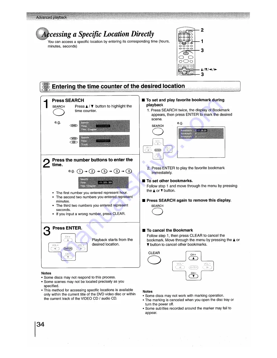 Toshiba SD-5970SC Owner'S Manual Download Page 34