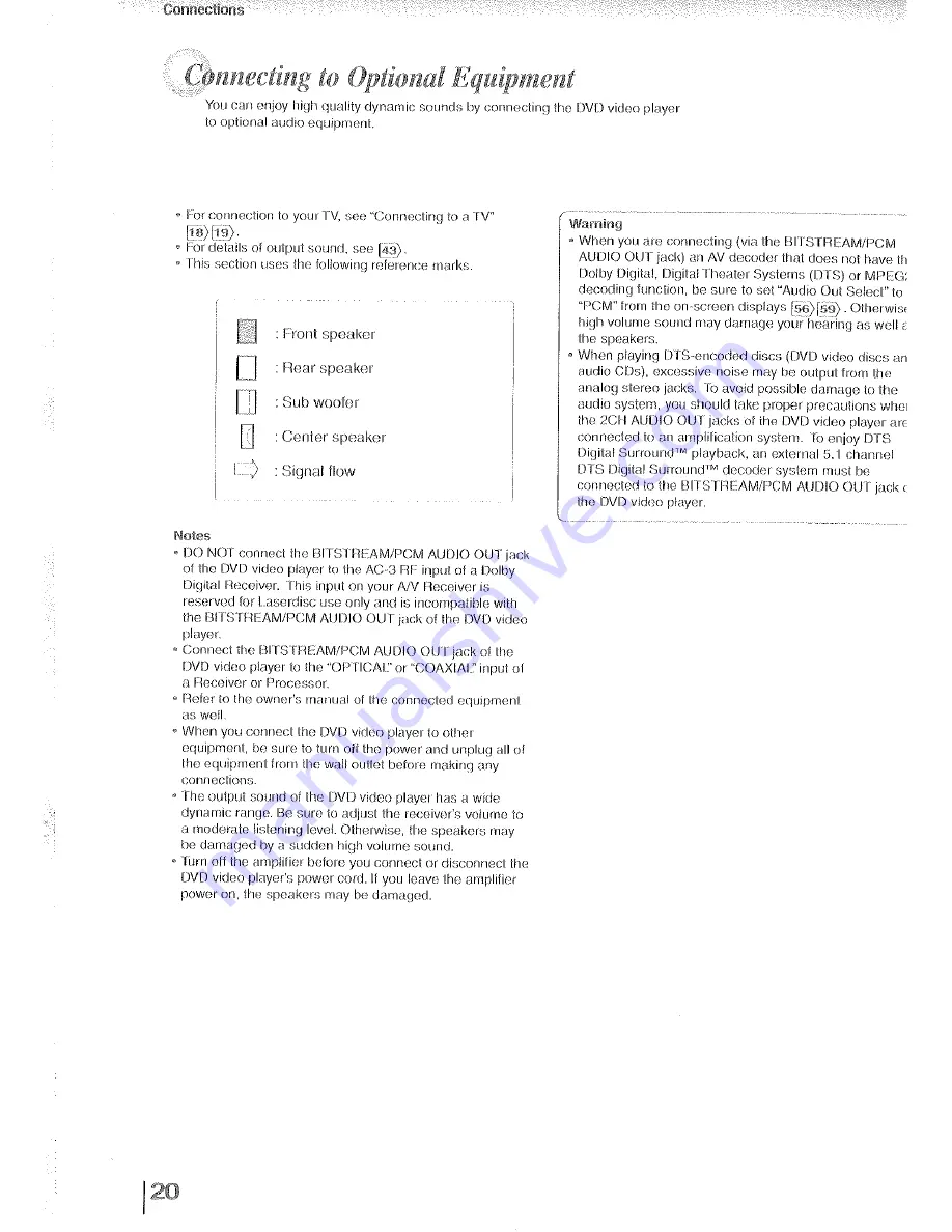 Toshiba SD-K350Y Owner'S Manual Download Page 20