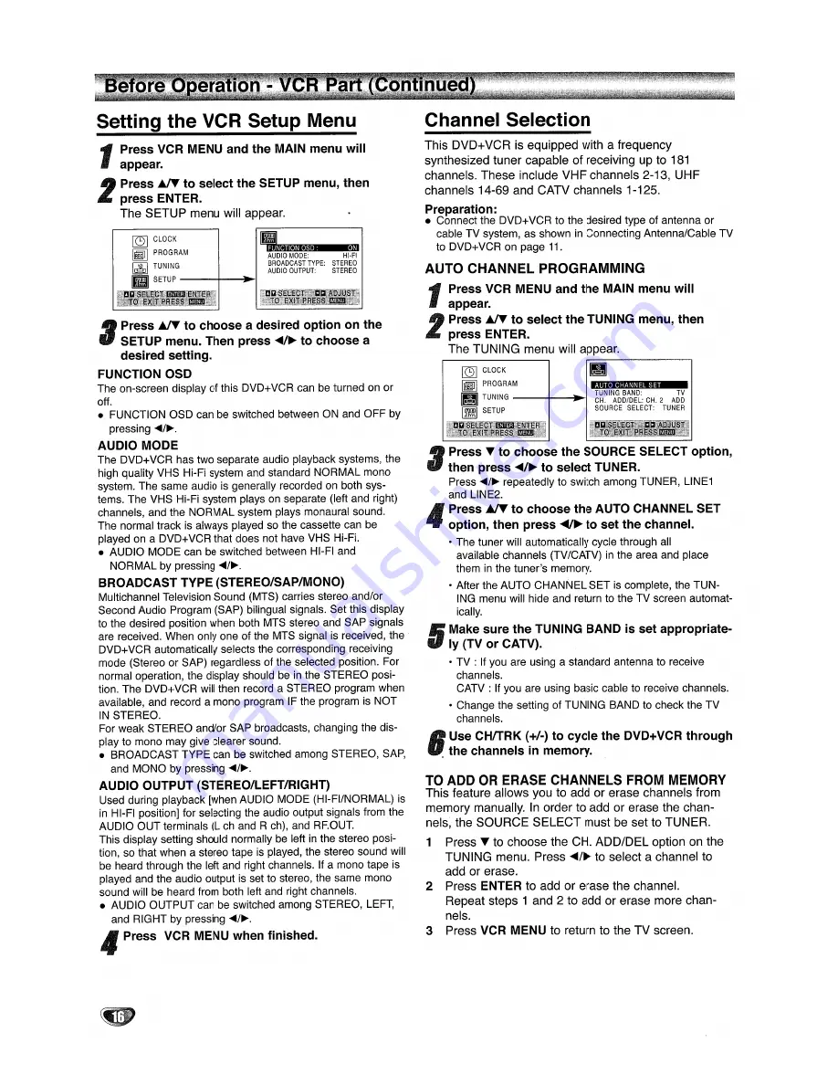 Toshiba SD-V592SU Owner'S Manual Download Page 16