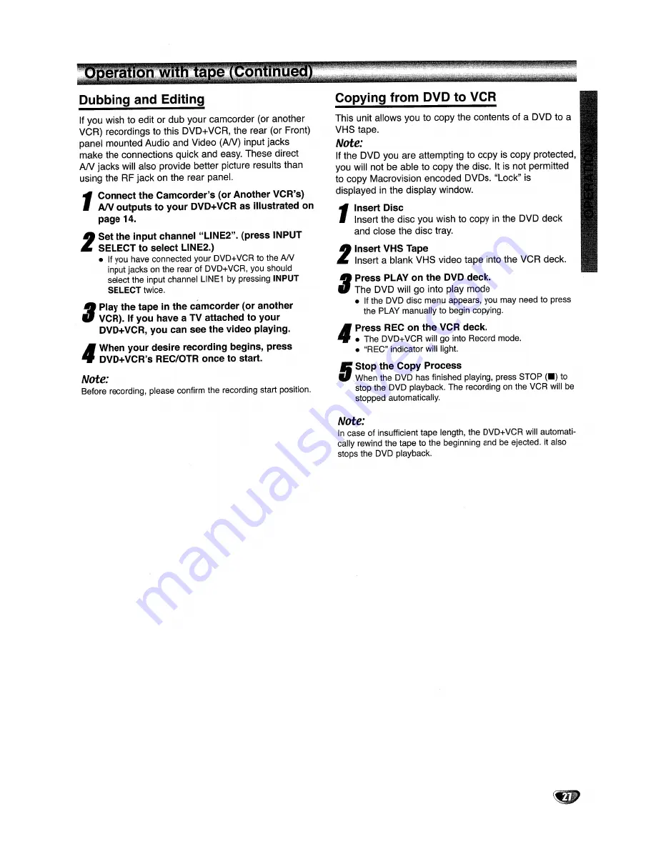 Toshiba SD-V592SU Owner'S Manual Download Page 27