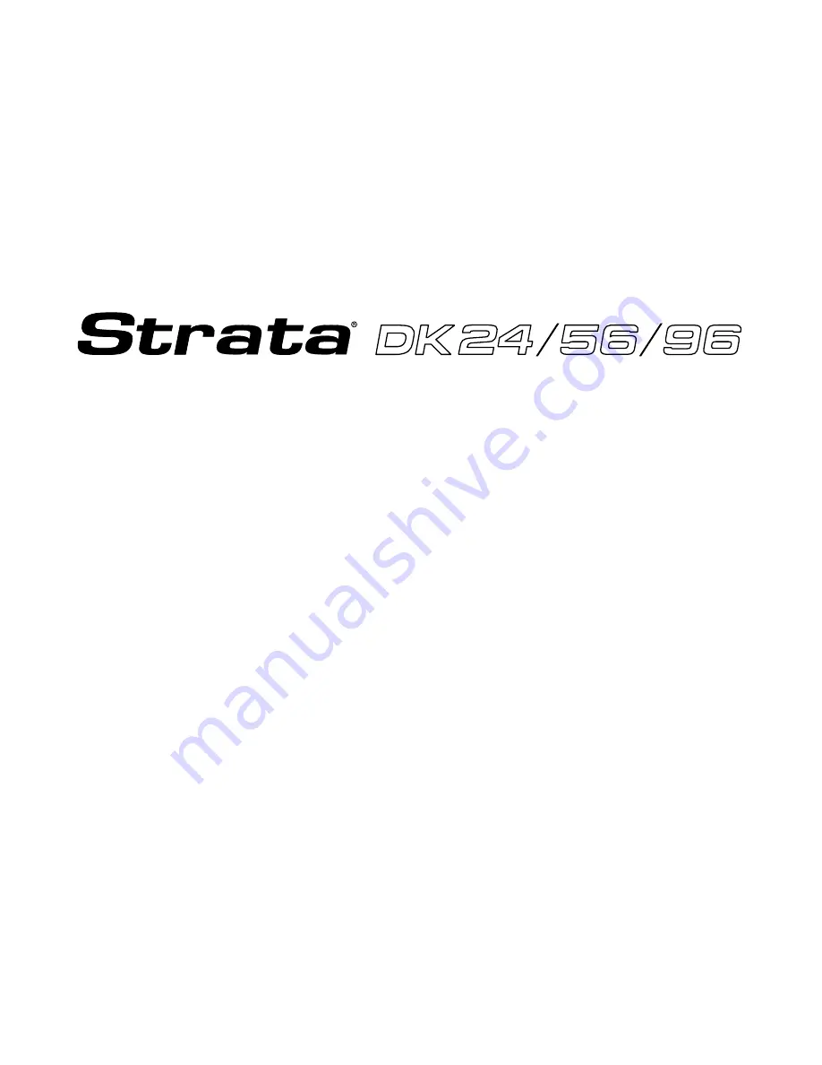 Toshiba Strata DK 24 Installation And Maintenance Manual Download Page 271