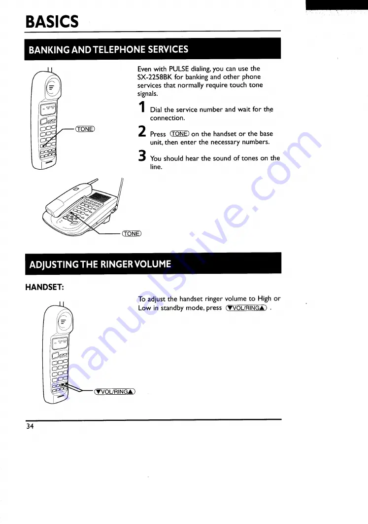 Toshiba SX-2258BK Owner'S Manual Download Page 36