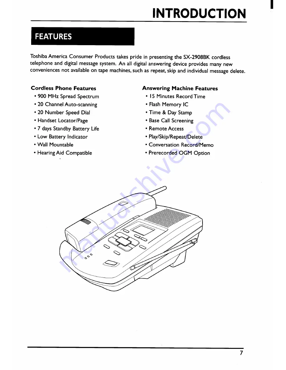 Toshiba SX-2908 BK Скачать руководство пользователя страница 9