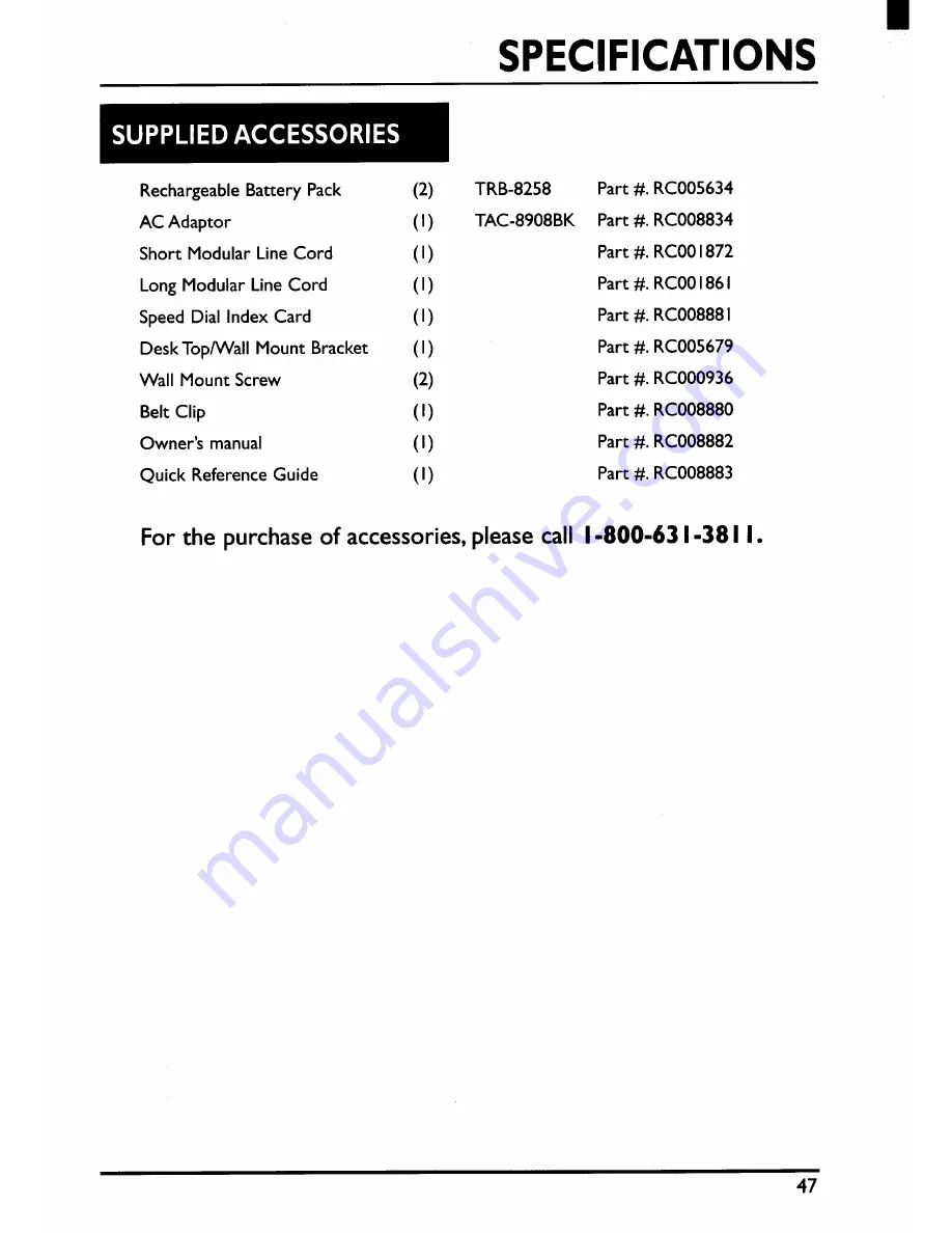 Toshiba SX-2908 BK Owner'S Manual Download Page 49