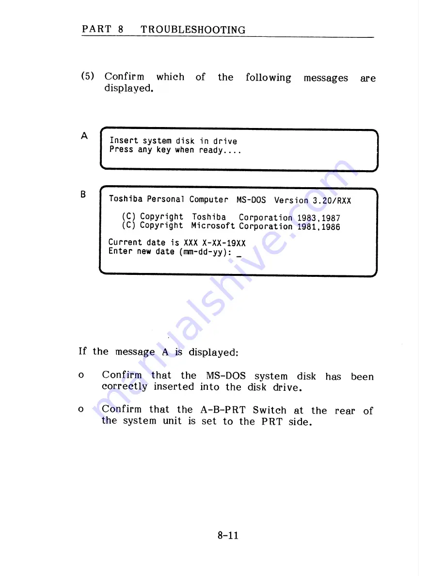 Toshiba T-Series T3200 Owner'S Manual Download Page 159