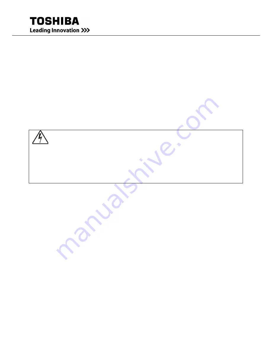 Toshiba T1000 Series Installation And Operation Manual Download Page 24