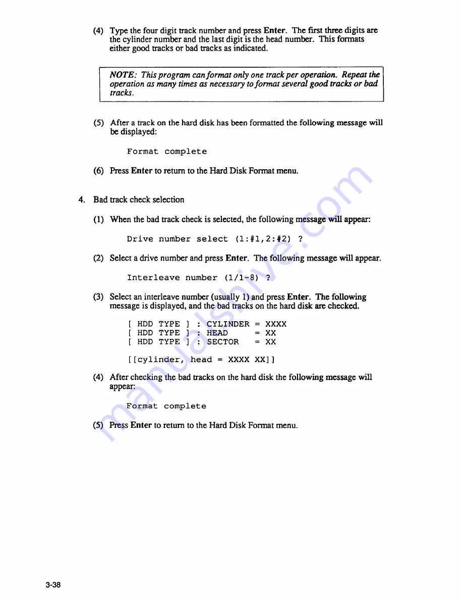 Toshiba T4400SXC Maintenance Manual Download Page 68