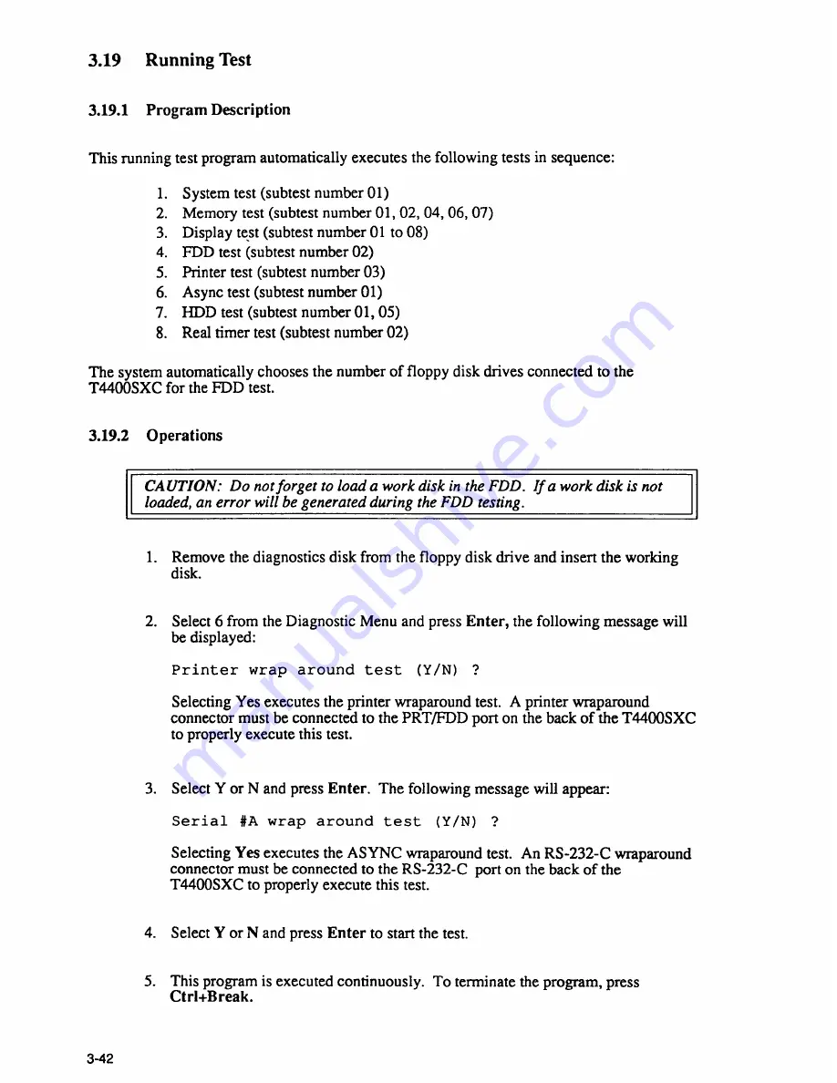 Toshiba T4400SXC Maintenance Manual Download Page 72