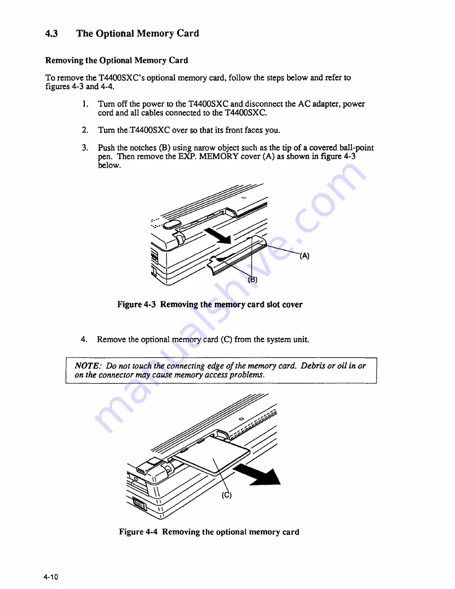 Toshiba T4400SXC Maintenance Manual Download Page 94