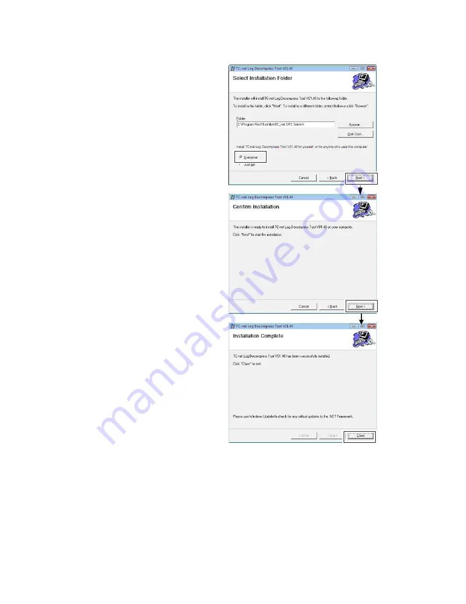 Toshiba TC-net 100 Instruction Manual Download Page 122