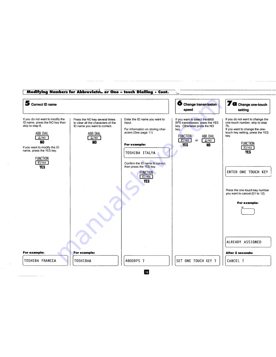 Toshiba TF 132 Instruction Manual Download Page 20