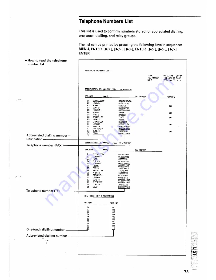 Toshiba TF 172 Instruction Manual Download Page 75