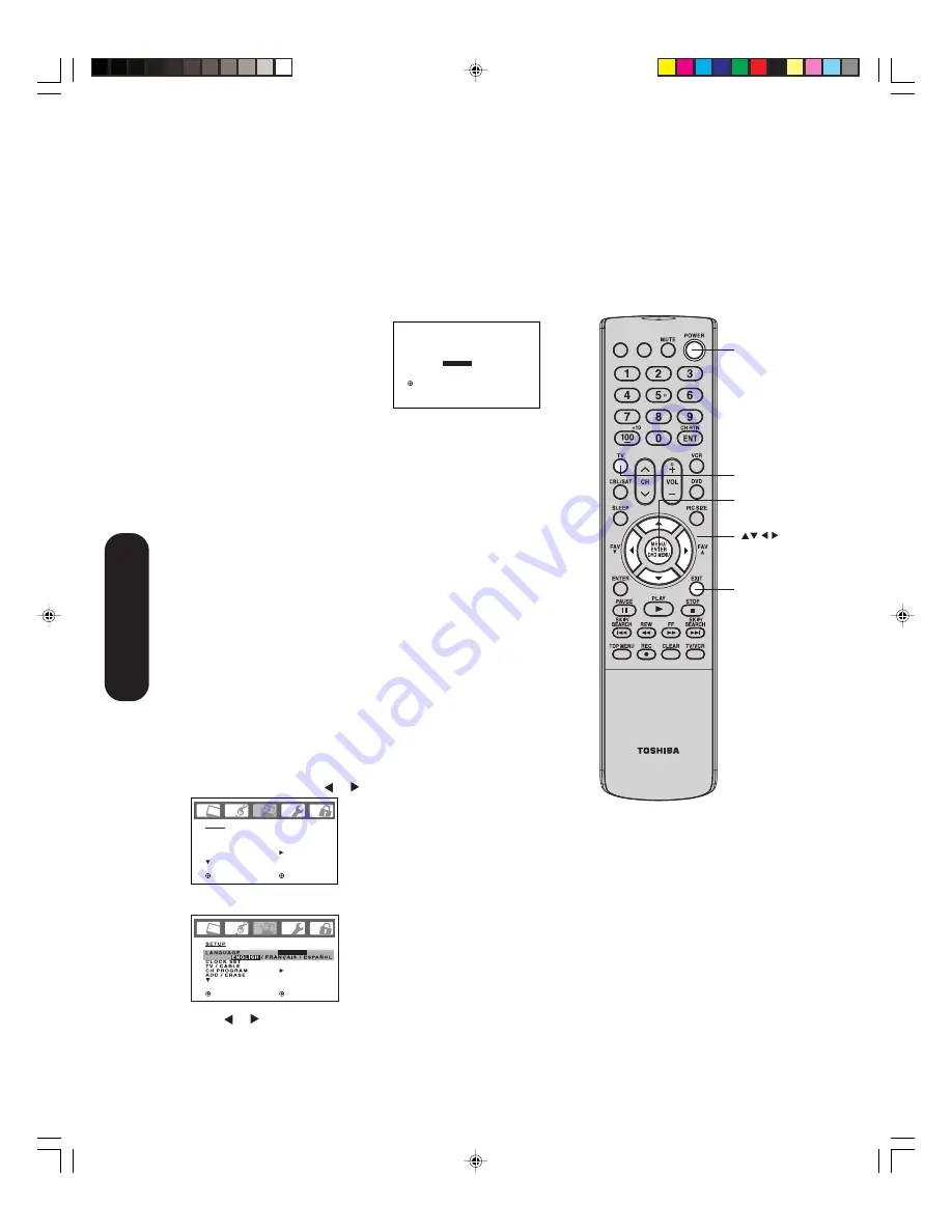 Toshiba TheaterWide 20HL85 Owner'S Manual Download Page 22