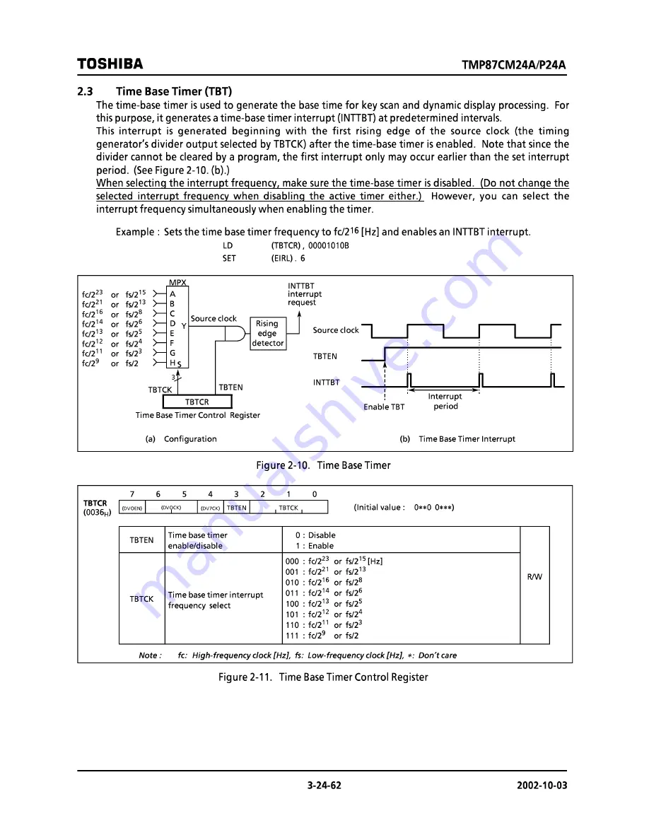 Toshiba TMP87CM24AF Hardware User Manual Download Page 62