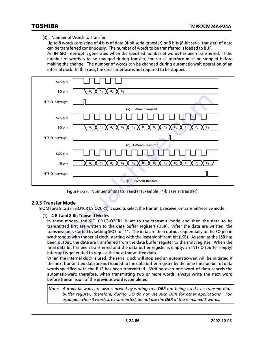 Toshiba TMP87CM24AF Hardware User Manual Download Page 86