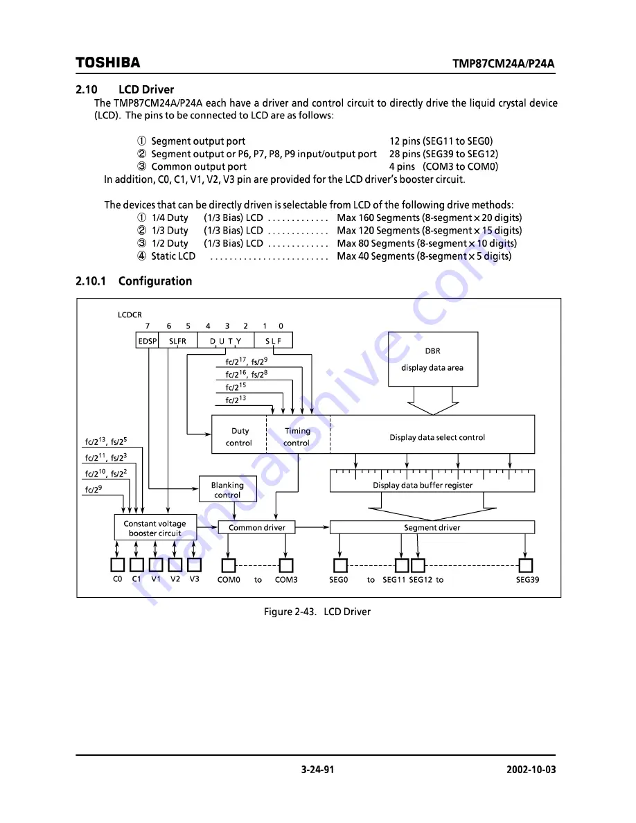 Toshiba TMP87CM24AF Hardware User Manual Download Page 91