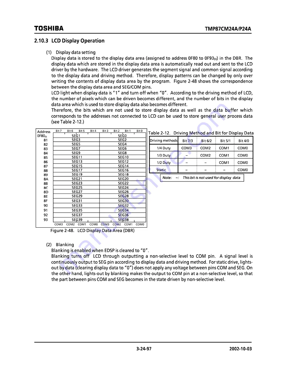 Toshiba TMP87CM24AF Hardware User Manual Download Page 97